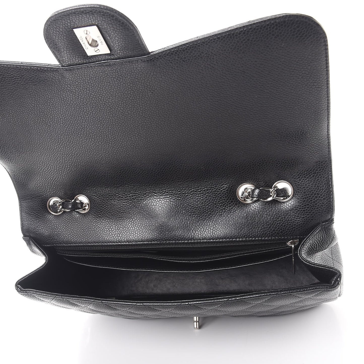 Caviar Quilted Jumbo Single Flap Black