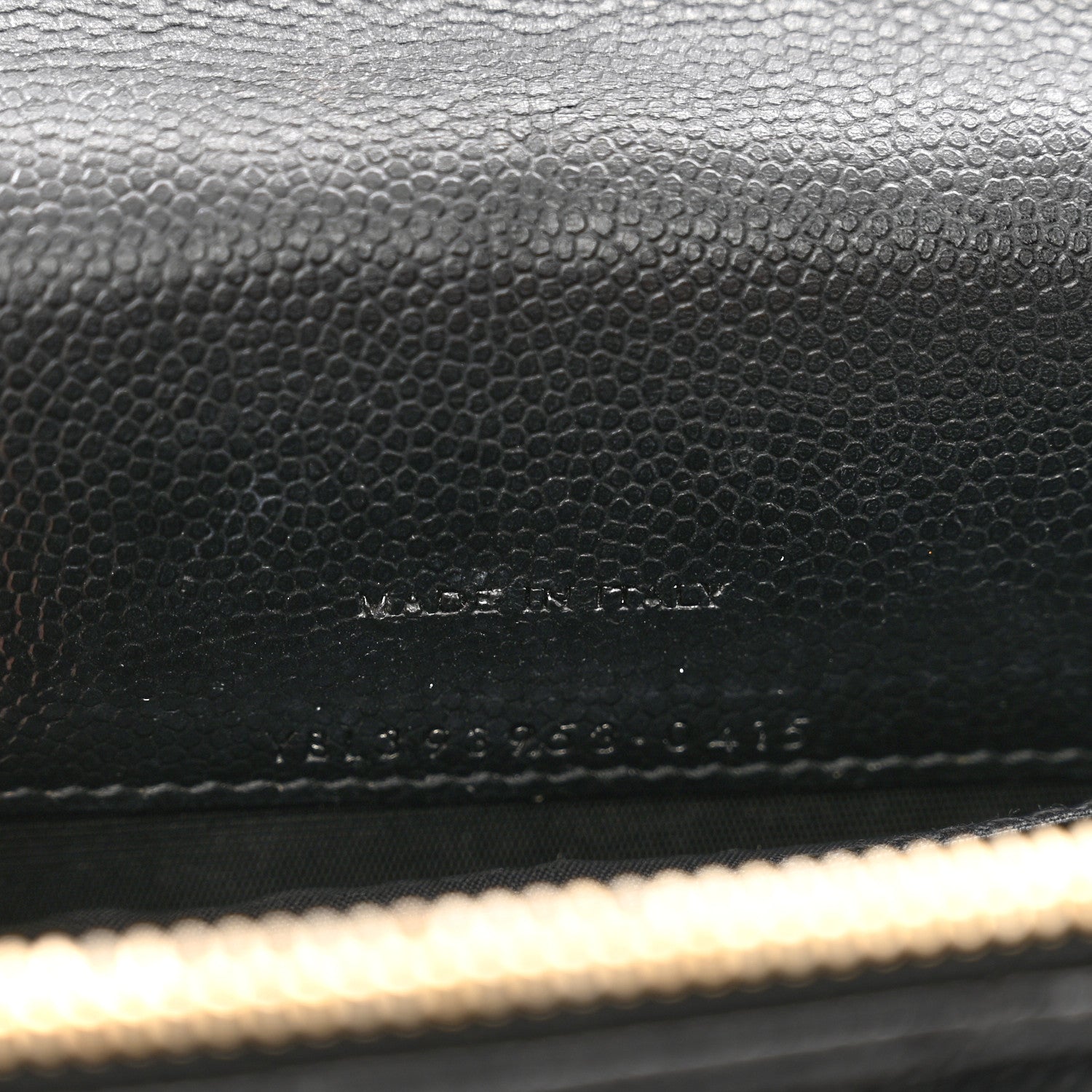 Saint Laurent Grain De Poudre Matelasse Chevron Monogram Envelope Chain Wallet Black 7 of 11