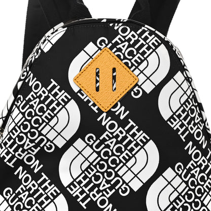 Gucci X THE NORTH FACE Econyl Nylon Medium Backpack Black Ivory New Acero Crop 9 of 11