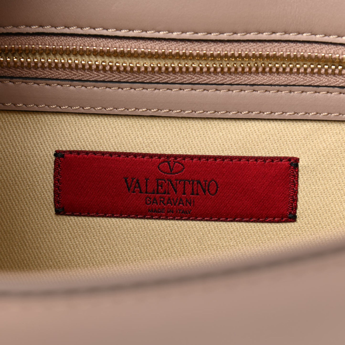 Vitello Medium Glam Lock Rockstud Flap Poudre