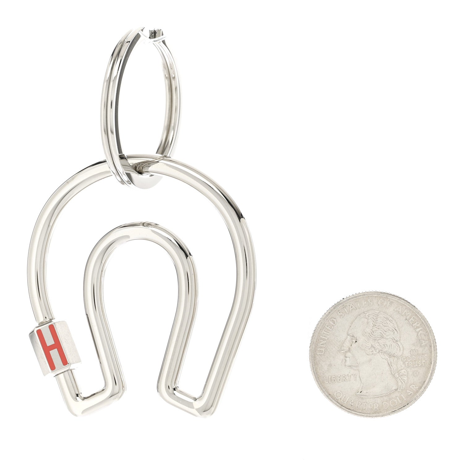 Hermes Stainless Steel Fer a Cheval Key Ring 2 of 5