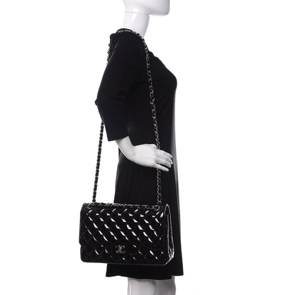 Chanel Patent Quilted Jumbo Double Flap Black 2 of 14