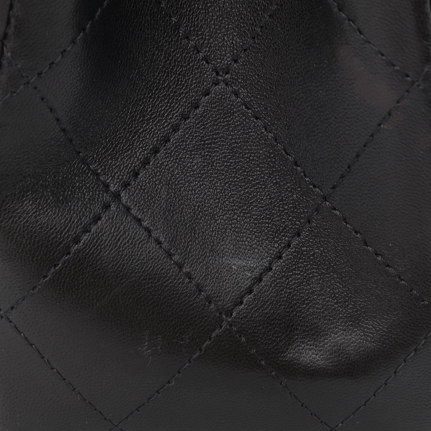 Lambskin Quilted Jumbo Double Flap Black