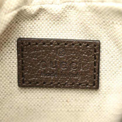 Gucci GG Supreme Monogram Textured Calfskin Web Small Attache Shoulder Bag Beige Ebony New Acero 6 of 10