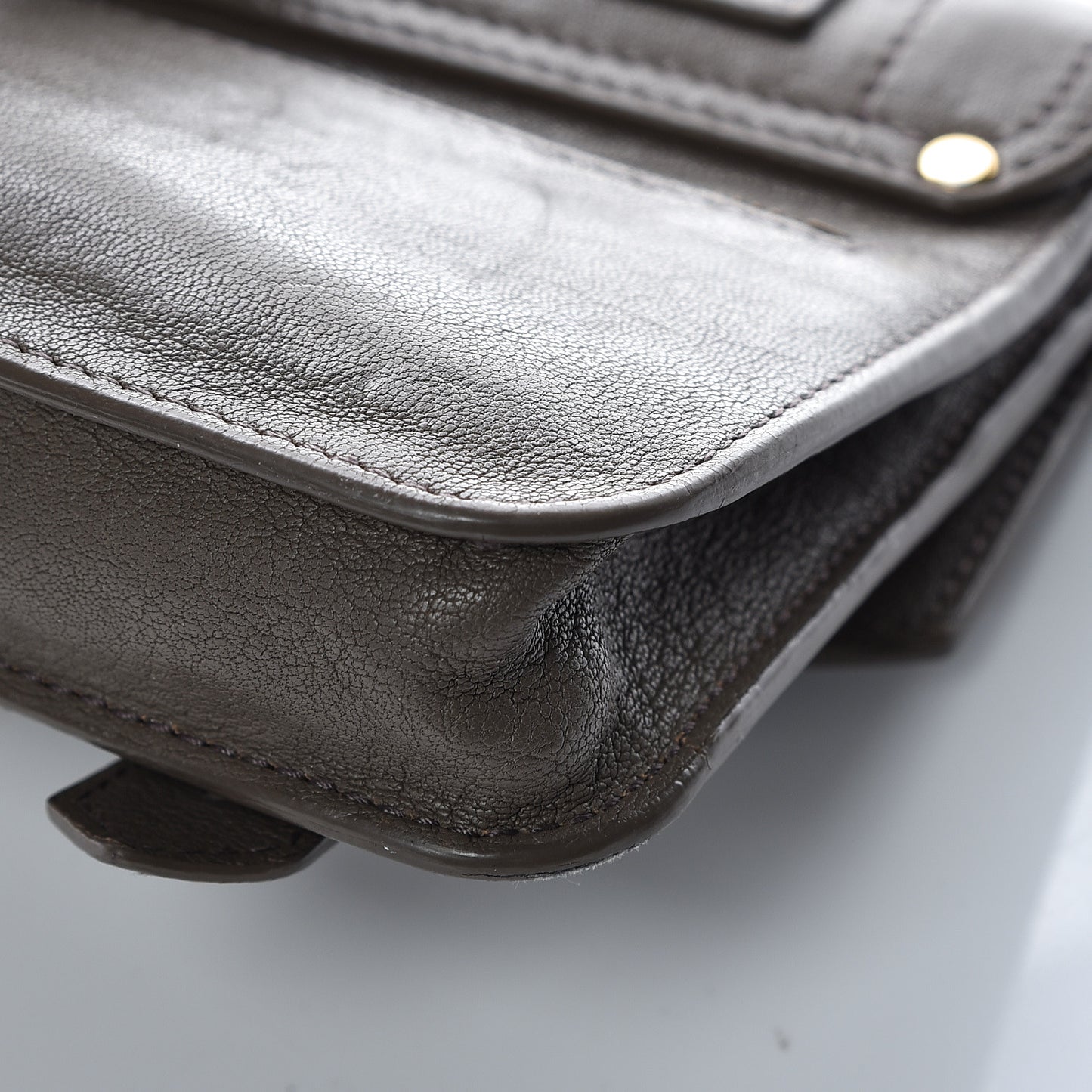 Lambskin PS1 Large Chain Wallet Smoke