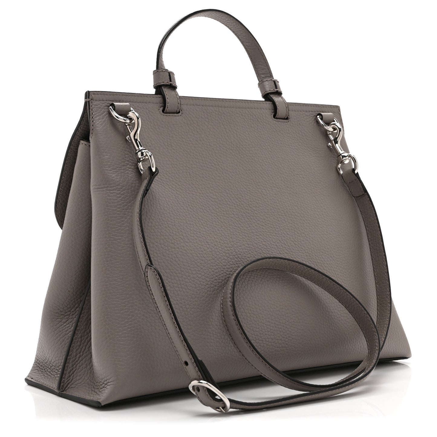 Cellarius Calfskin Medium Bamboo Daily Top Handle Bag Storm Grey