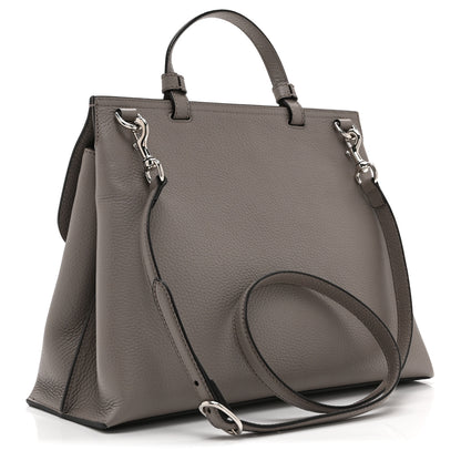 Gucci Cellarius Calfskin Medium Bamboo Daily Top Handle Bag Storm Grey 3 of 10