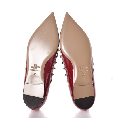 Valentino Garavani Patent Nappa Rockstud Ballerina Flats 37 Rosso Valentino Poudre 5 of 11