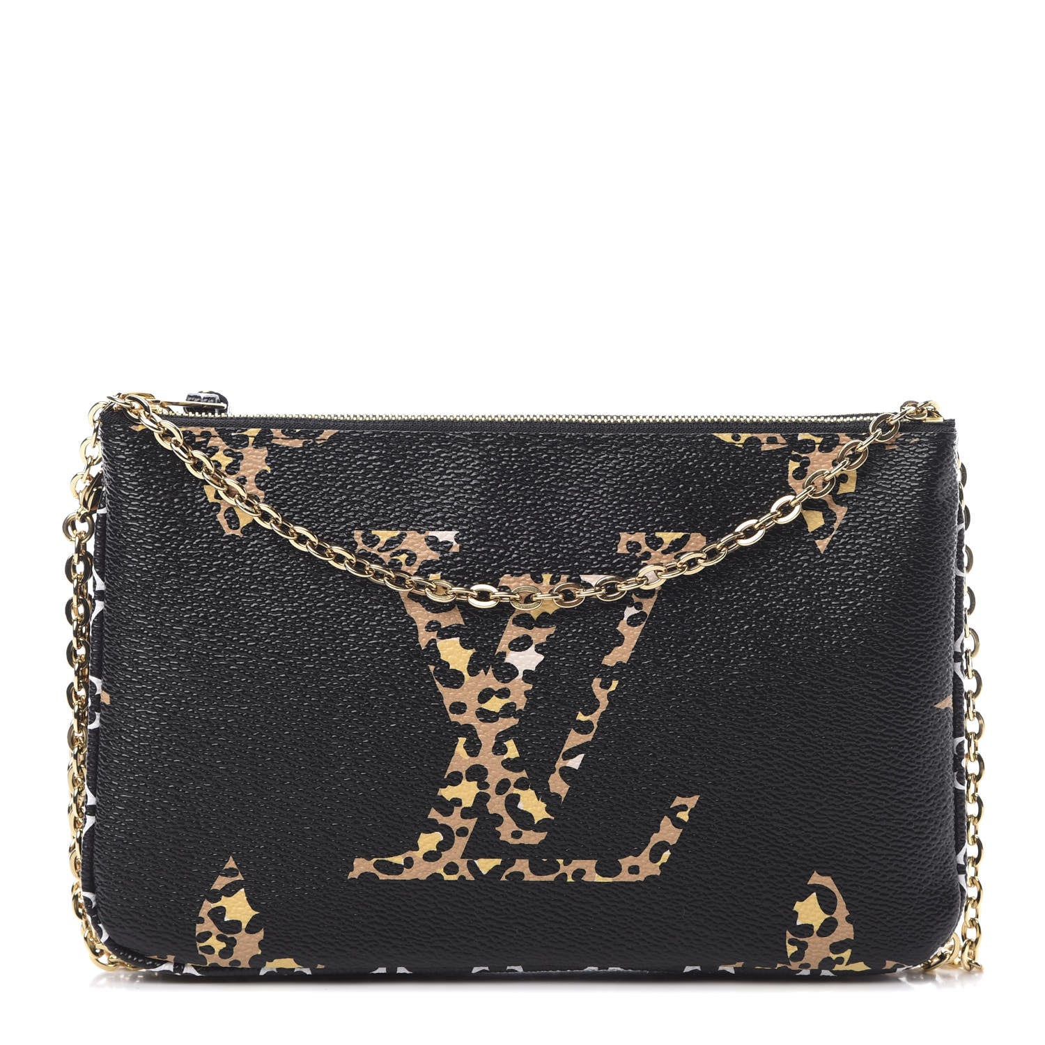 Louis Vuitton Monogram Giant Jungle Pochette Double Zip Black 1 of 11