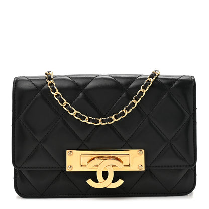 Chanel Lambskin Quilted Golden Class Wallet on Chain WOC Black 1 of 15