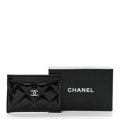 Chanel Patent Calfskin Quilted Card Holder Black 9 of 9