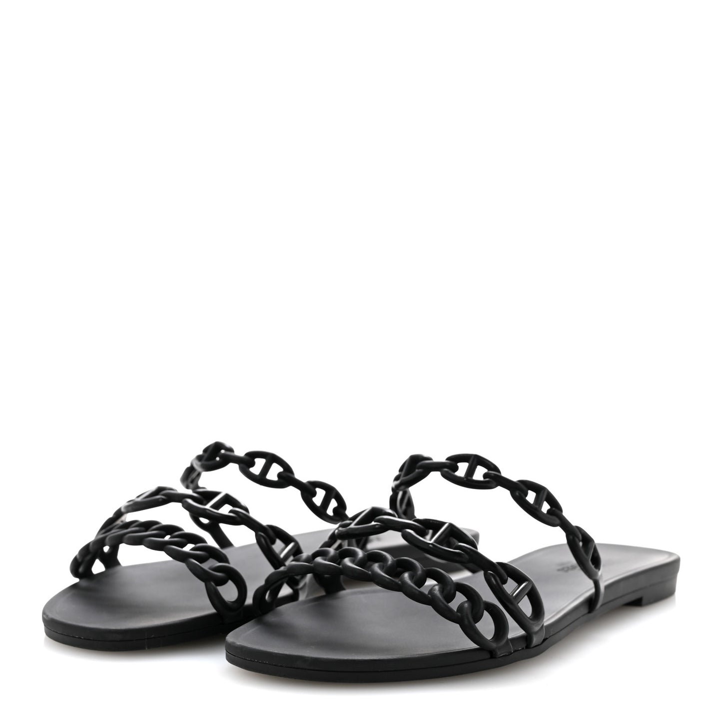 Rubber Chaine d'Ancre Rivage Sandals 37 Black