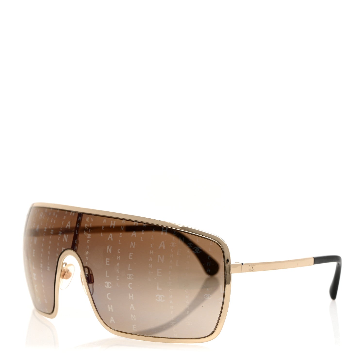 Chanel Metal Shield Runway Sunglasses 71213 Gold 1 of 6