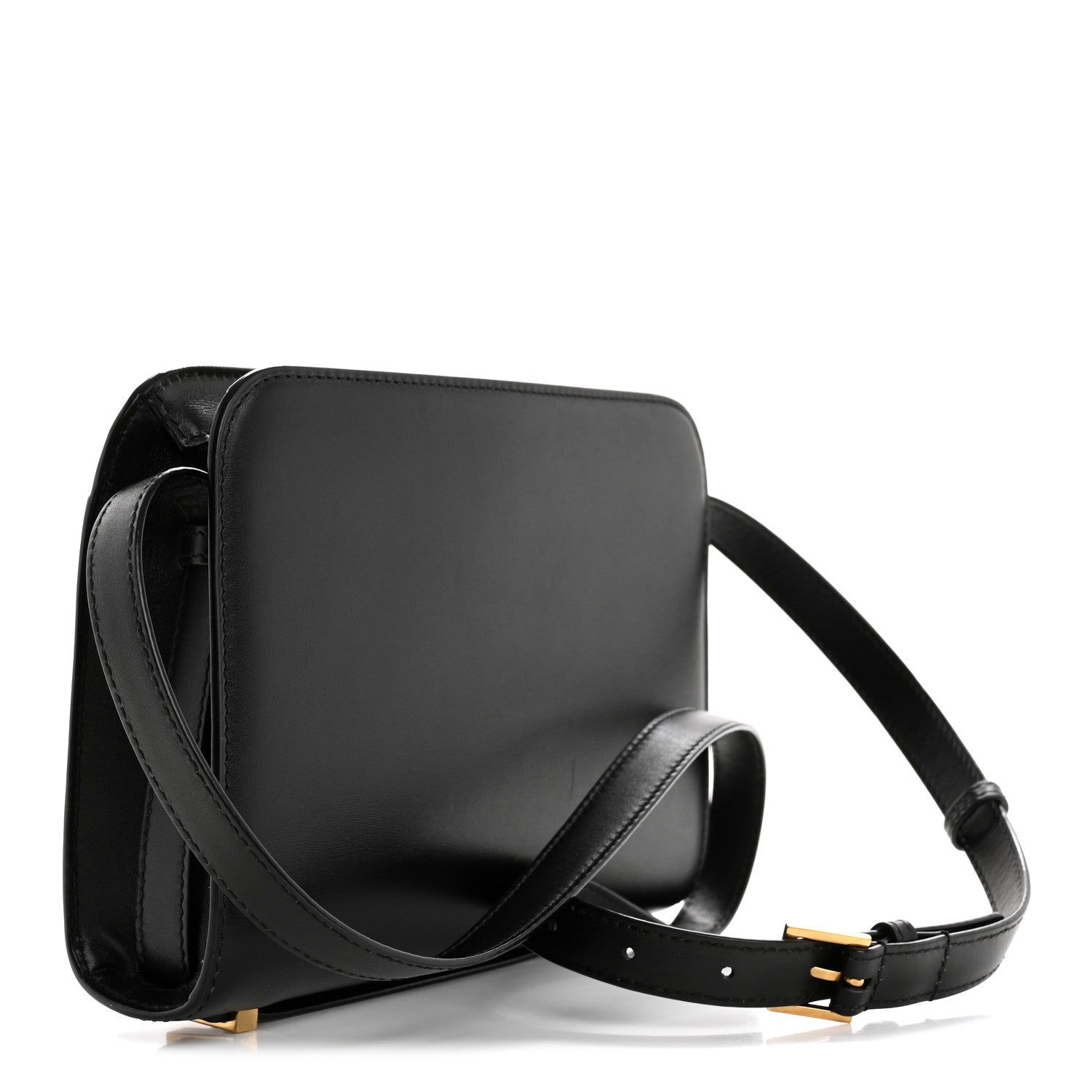 Saint Laurent Calfskin Reverse Satchel Black 3 of 13
