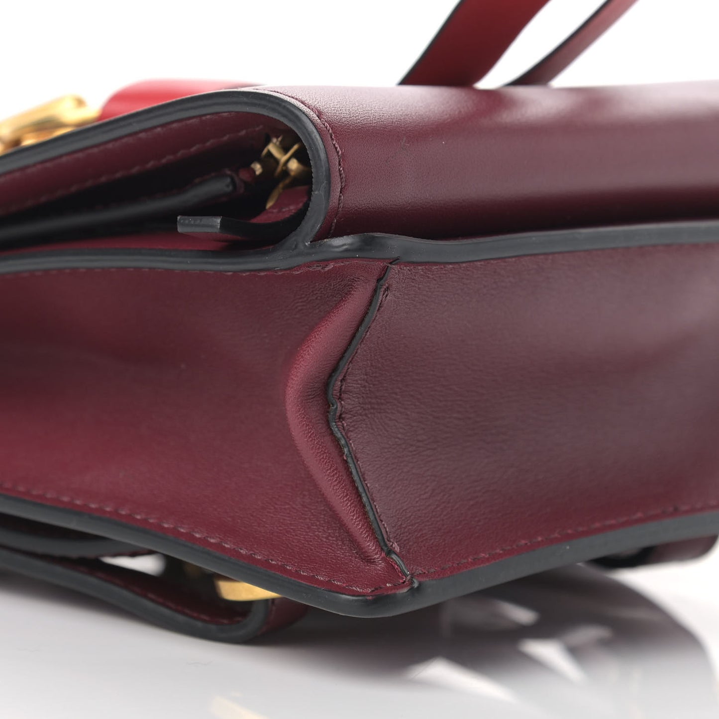 Smooth Calfskin Vring Backpack Shoulder Bag Cerise