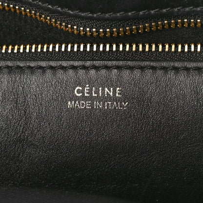 Celine Smooth Calfskin Large Bi-Color Tie Knot Tote Black Burgundy 6 of 10