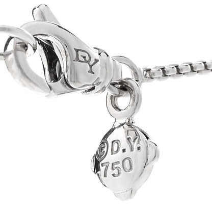 David Yurman 18K White Gold Diamond Starburst Pave Pendant Necklace 4 of 4