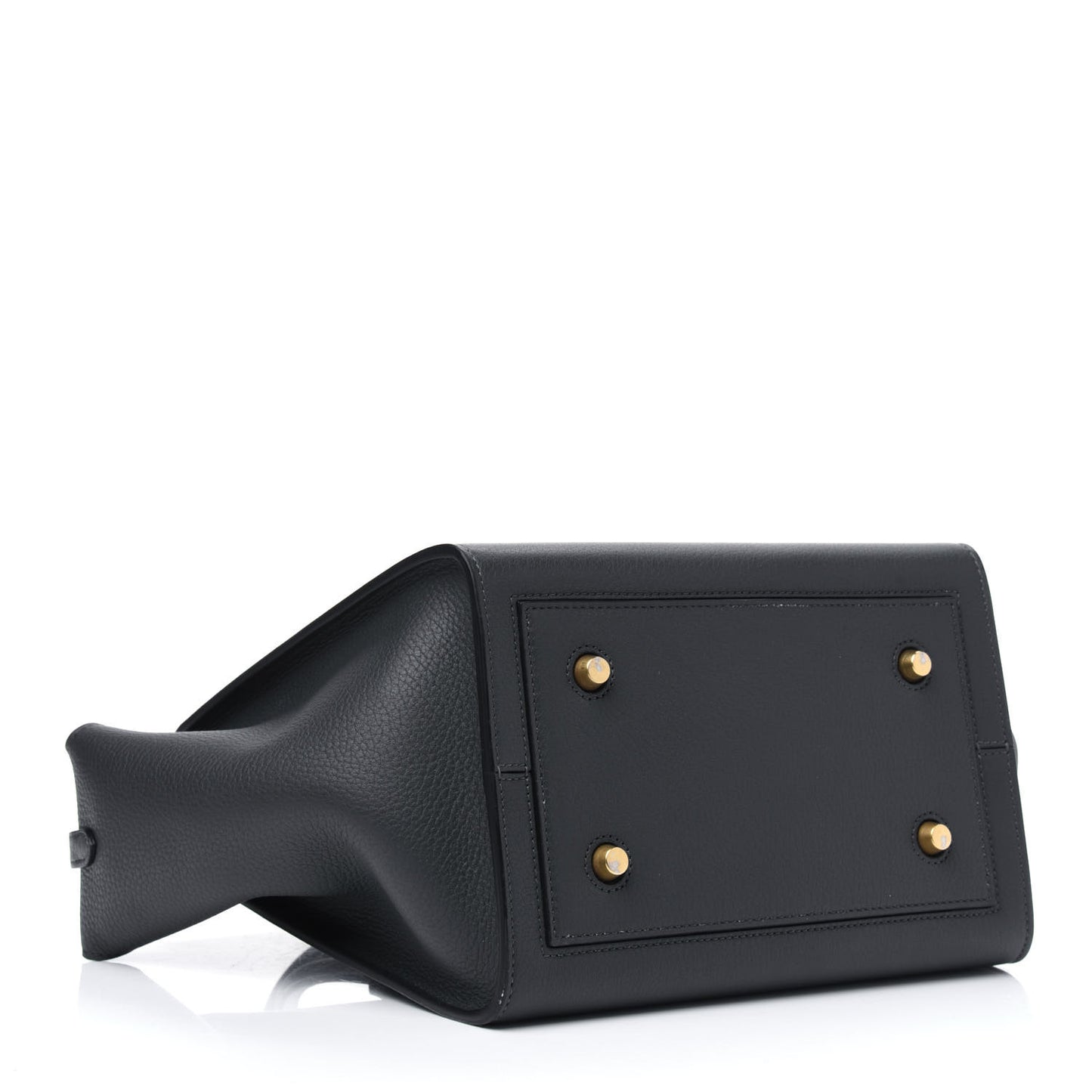 Crisped Calfskin Mini Tie Knot Tote Anthracite