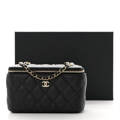 Chanel Caviar Quilted Small Vanity Case With Chain Black 13 of 13