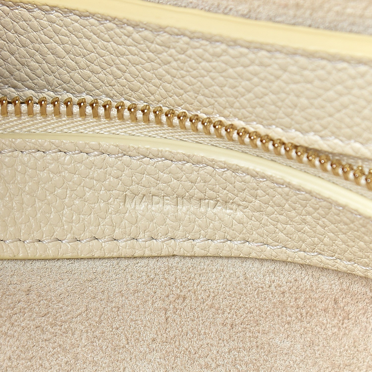 Celine Soft Grained Calfskin Small Belt Cabas Phantom Vanilla 6 of 17