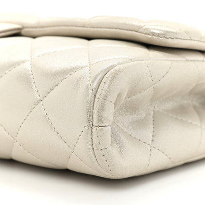Chanel Iridescent Calfskin Quilted Clutch With Chain Flap Light Gold 8 of 12