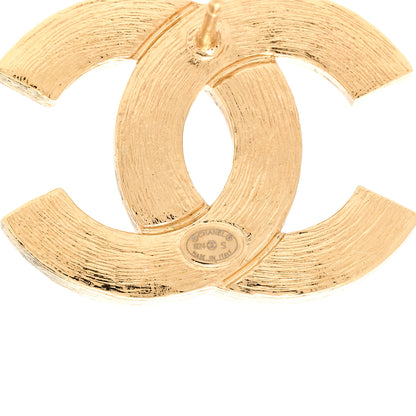 Chanel Crystal Baguette CC Earrings Gold 5 of 6