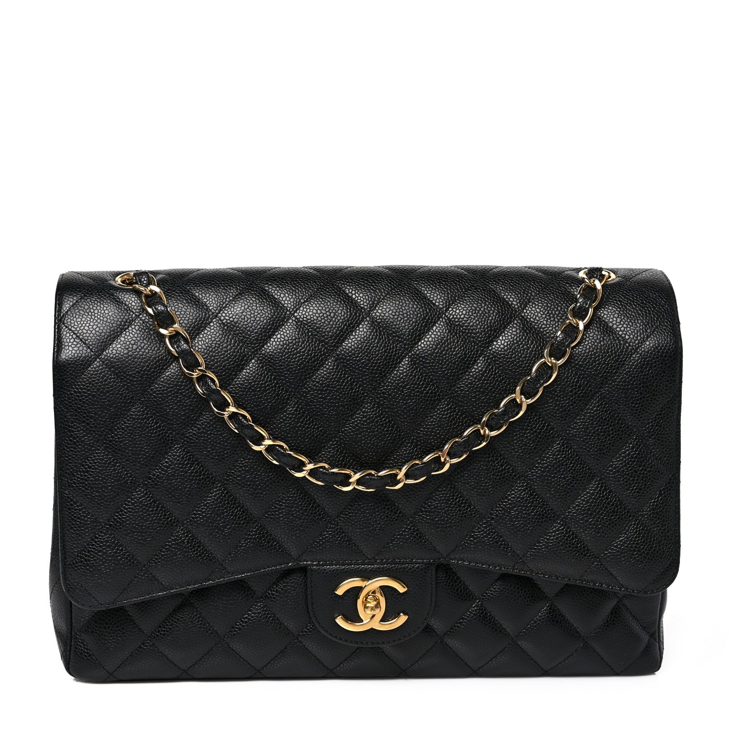 Chanel Caviar Quilted Maxi Double Flap Black 1 of 8