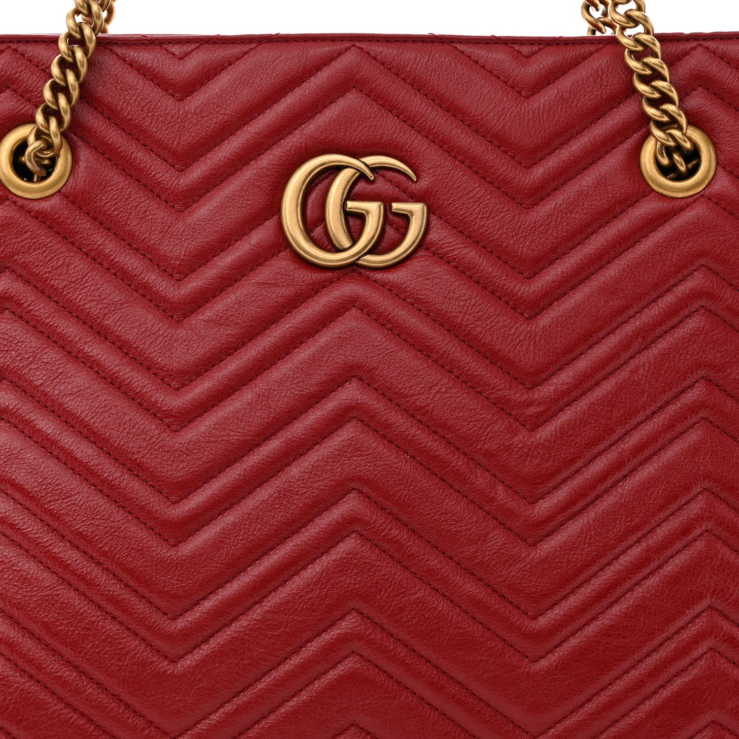 Gucci Azalea Calfskin Matelasse Medium GG Marmont Slim Tote Romantic Cerise 8 of 10