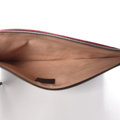 Gucci Calfskin Trapuntata Queen Margaret Oversized Zip Pouch Blue Agata Hibiscus Red Mystic White Sugar Pink 5 of 8