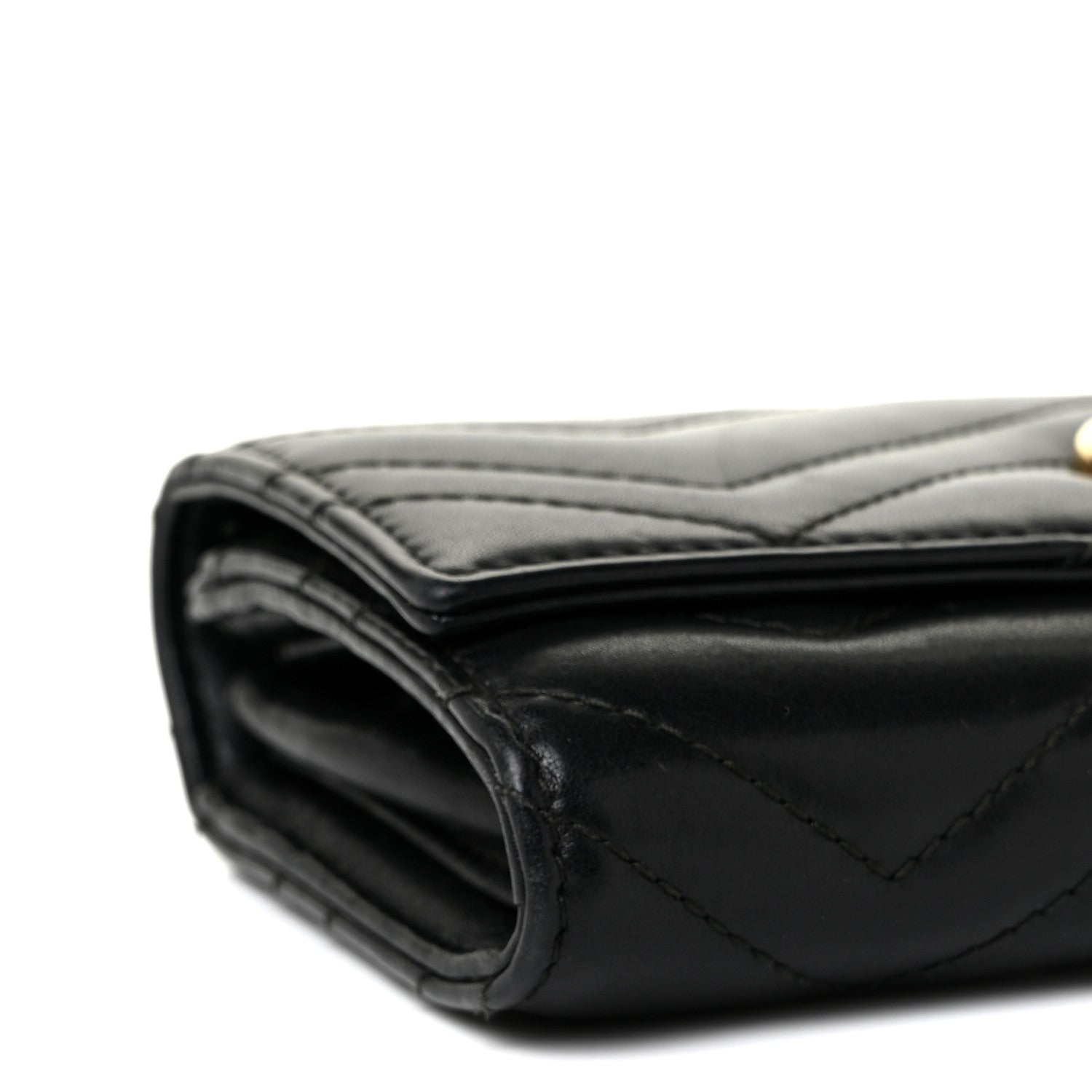 Gucci Calfskin Matelasse GG Marmont Continental Wallet Black 7 of 9