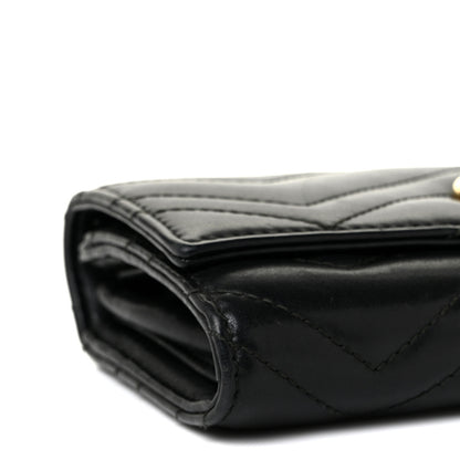 Gucci Calfskin Matelasse GG Marmont Continental Wallet Black 7 of 9