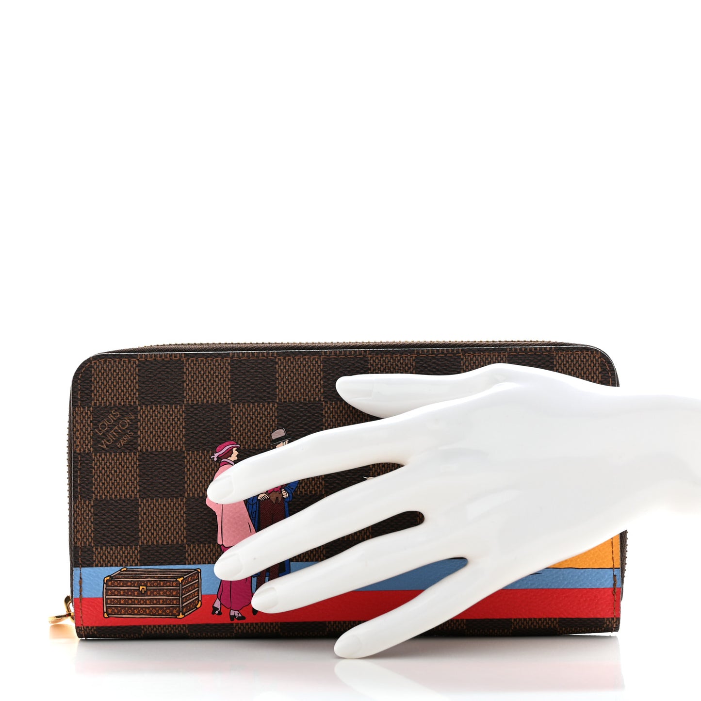 Damier Ebene 2016 Christmas Animation Zippy Wallet Rouge