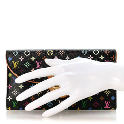 Louis Vuitton Monogram Multicolor Eugenie Wallet Black Grenade 2 of 11