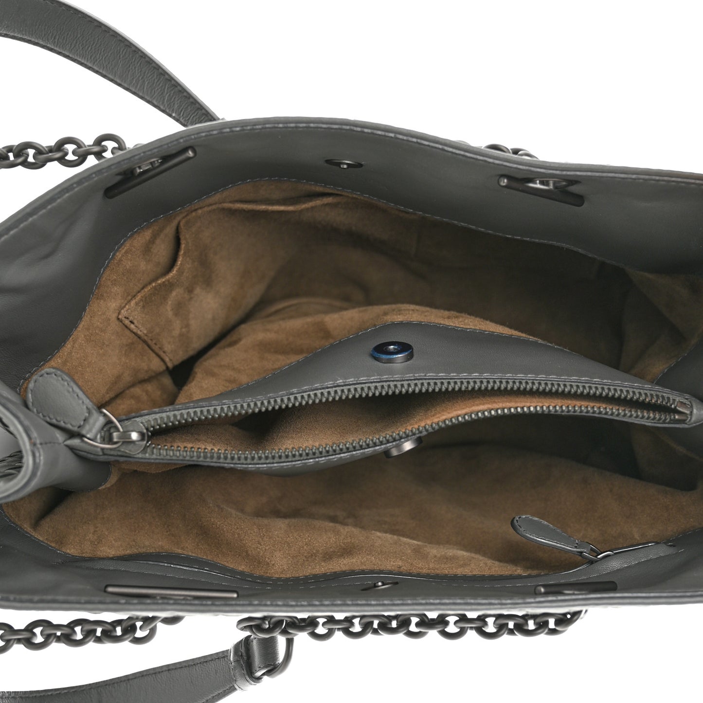 Nappa Intrecciato Medium Tote Grey