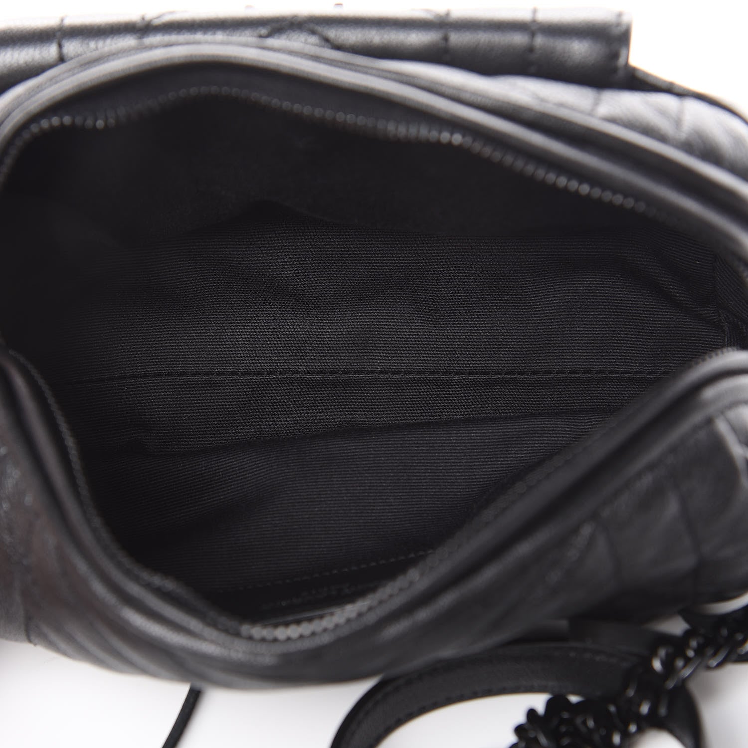 Saint Laurent Lambskin Matelasse Monogram East West Rider Bag Black 5 of 11