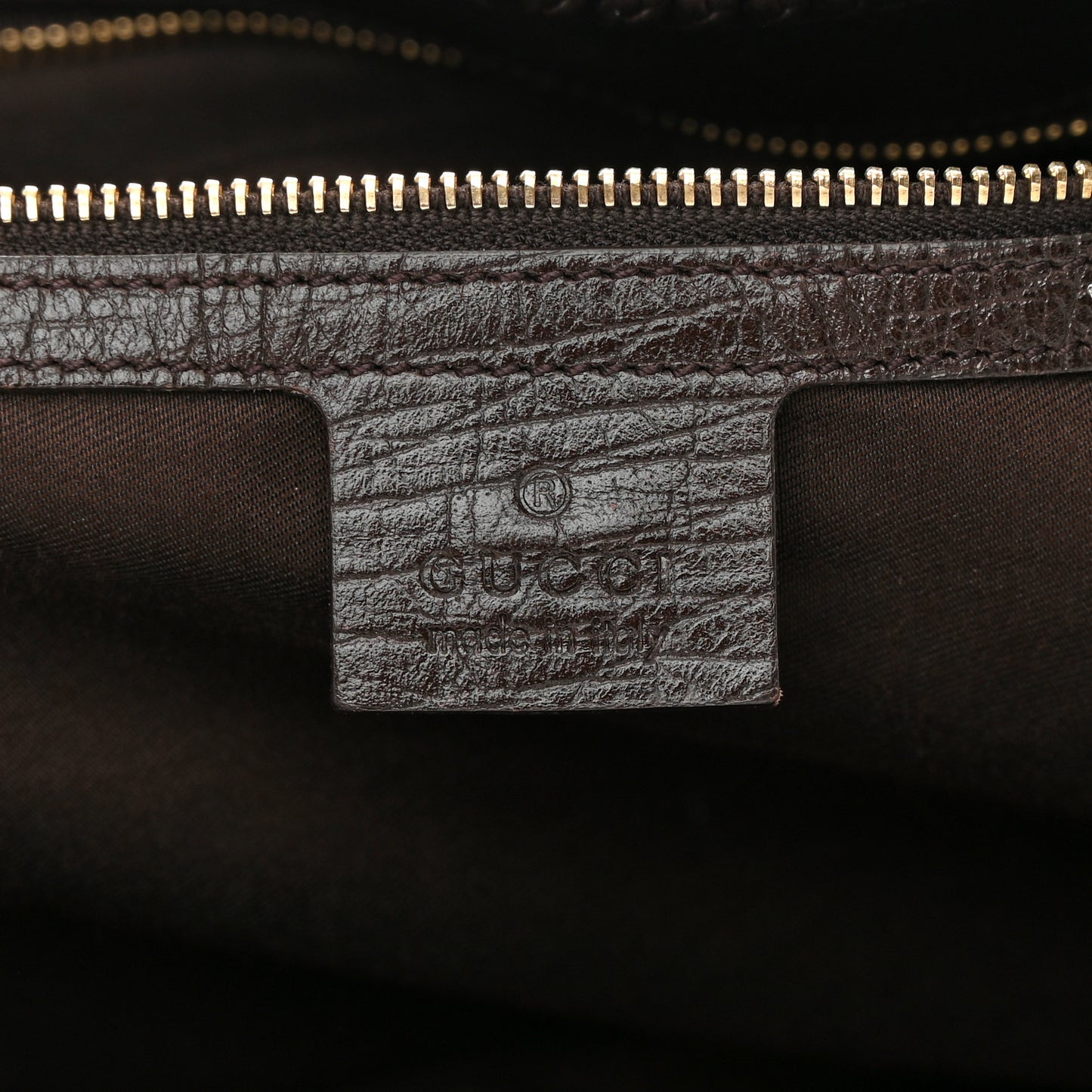 Monogram Large Horsebit Chain Hobo Dark Brown