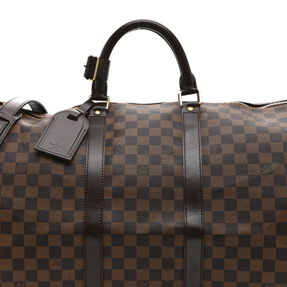 Louis Vuitton Damier Ebene Keepall Bandouliere 55 7 of 9