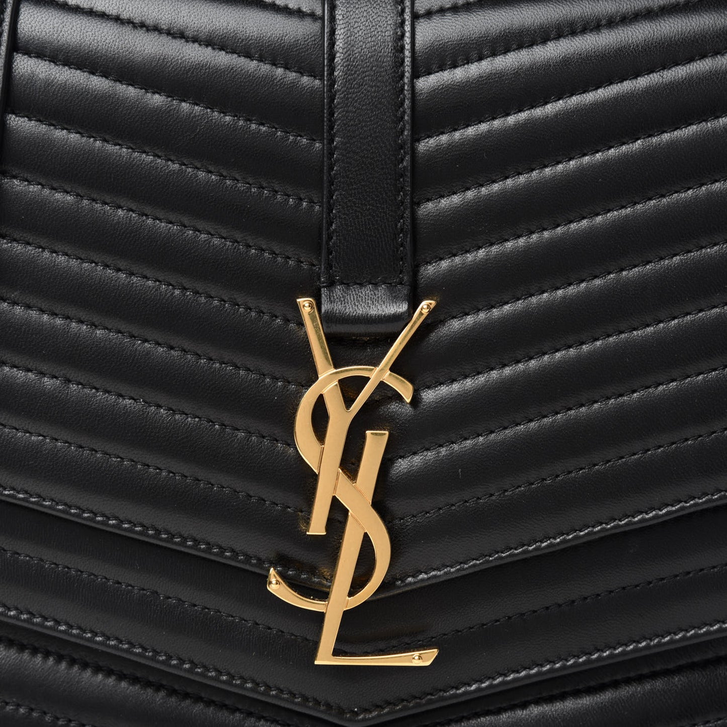Lambskin Matelasse Chevron Monogram Medium Sulpice Bag Black