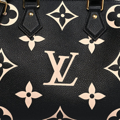Louis Vuitton Empreinte Monogram Giant Speedy Bandouliere 25 Black Beige 8 of 11