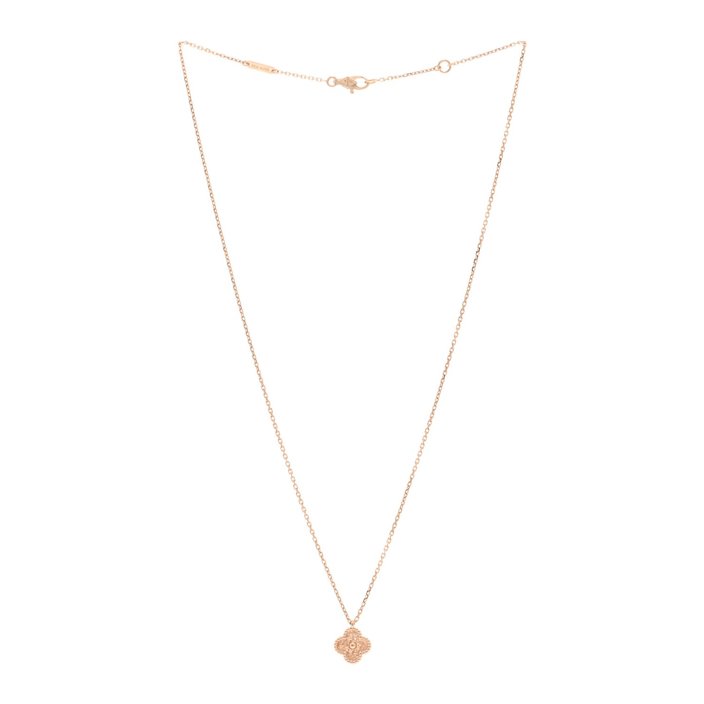 18K Rose Gold Sweet Alhambra Pendant Necklace