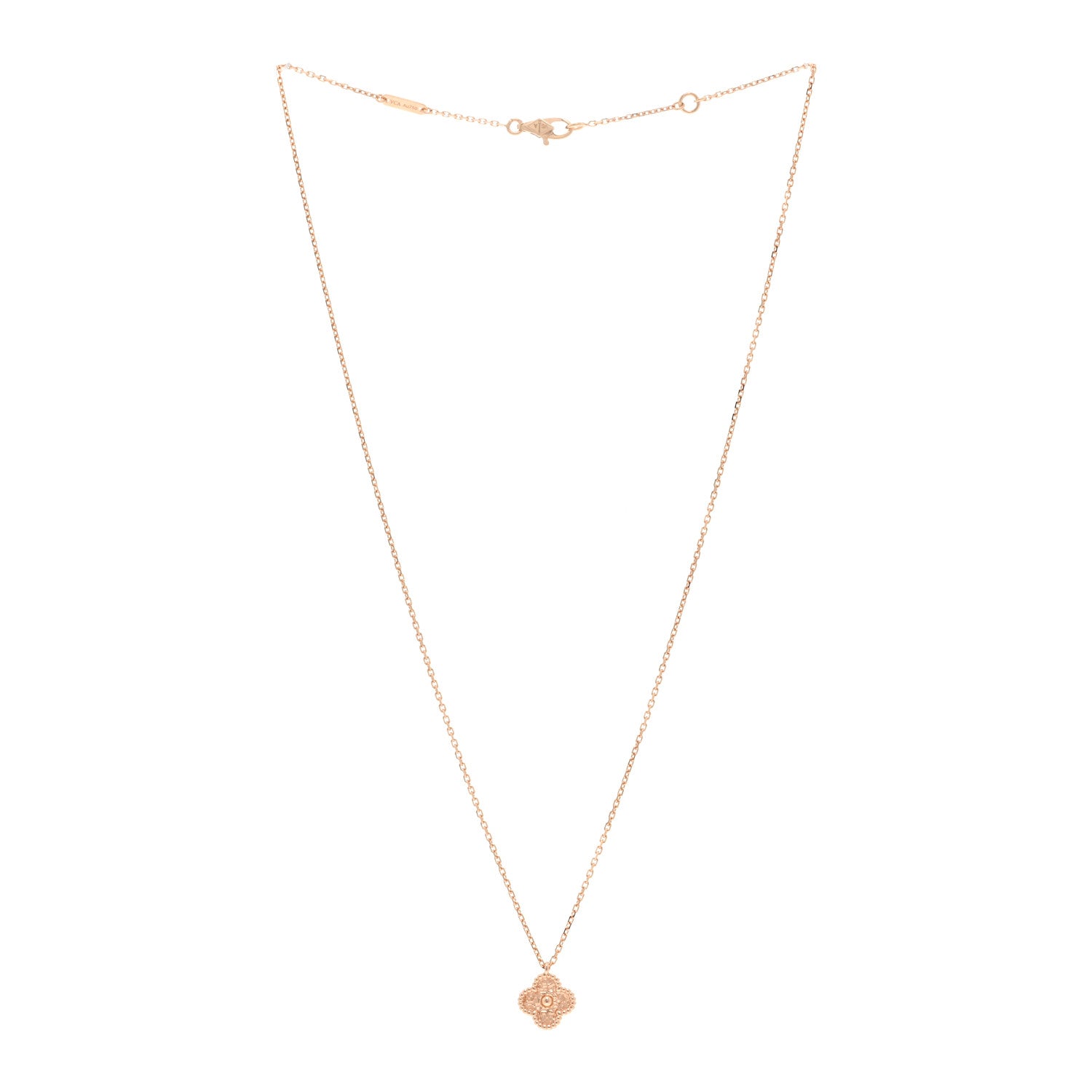 Van Cleef & Arpels 18K Rose Gold Sweet Alhambra Pendant Necklace 4 of 6