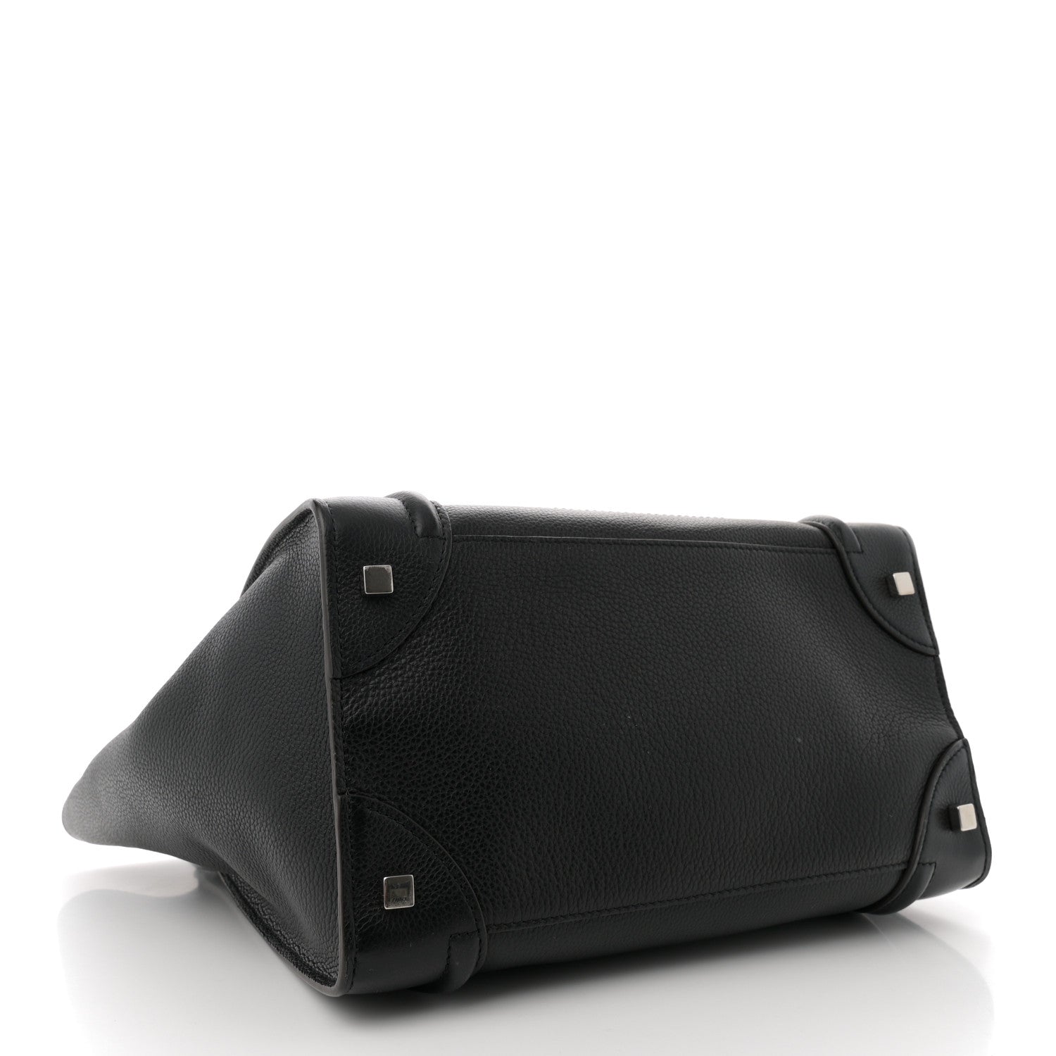 Celine Drummed Calfskin Mini Luggage Black 4 of 10