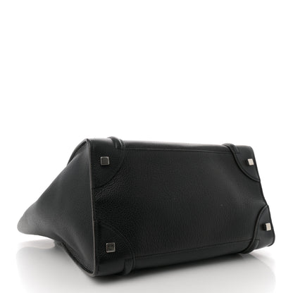 Celine Drummed Calfskin Mini Luggage Black 4 of 10