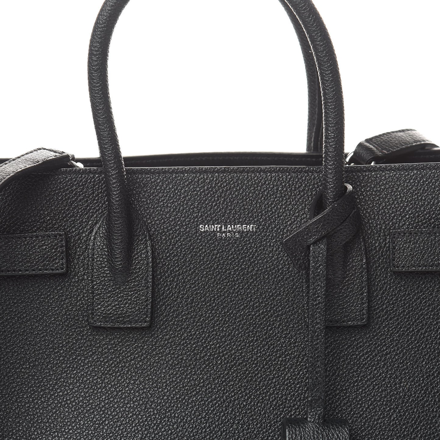 Grained Calfskin Baby Sac De Jour Black