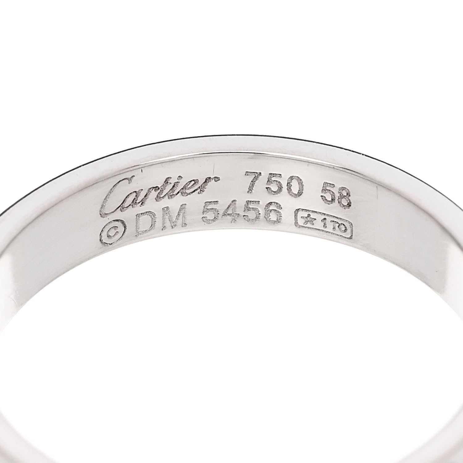 Cartier 18K White Gold 3.5mm LOVE Wedding Band Ring 58 8.5 4 of 4