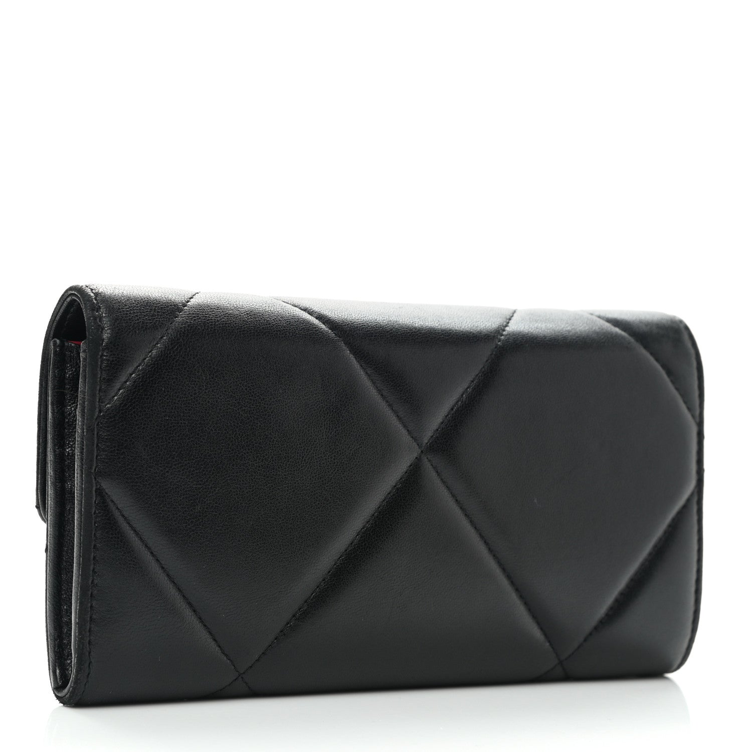 Chanel Lambskin Quilted Chanel 19 Flap Wallet Black 2 of 8