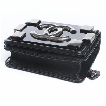 Chanel Lambskin and Plexiglass Boy Brick Flap Black 4 of 6