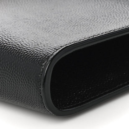Saint Laurent Grain De Poudre Monogram Cassandra Chain Wallet Black 9 of 10