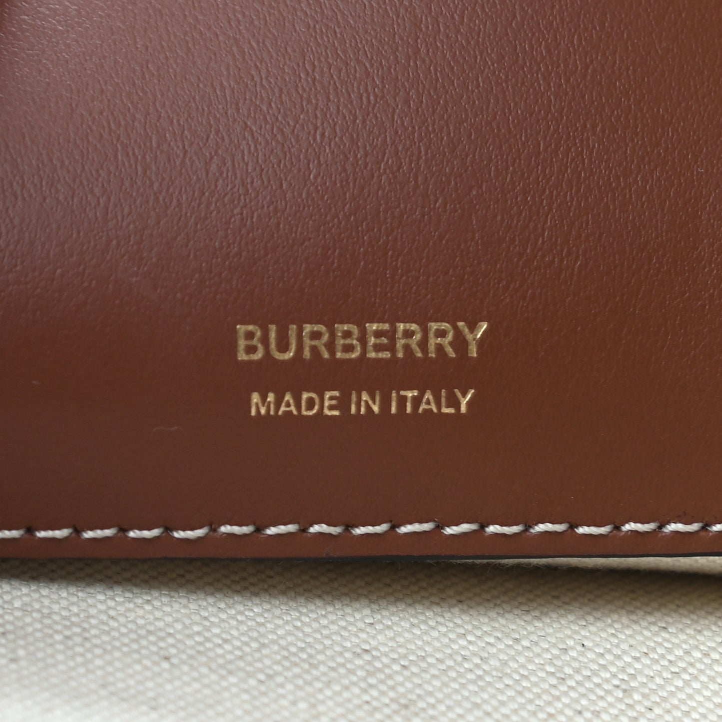 E-Canvas Monogram Zip Pouch Bridle Brown