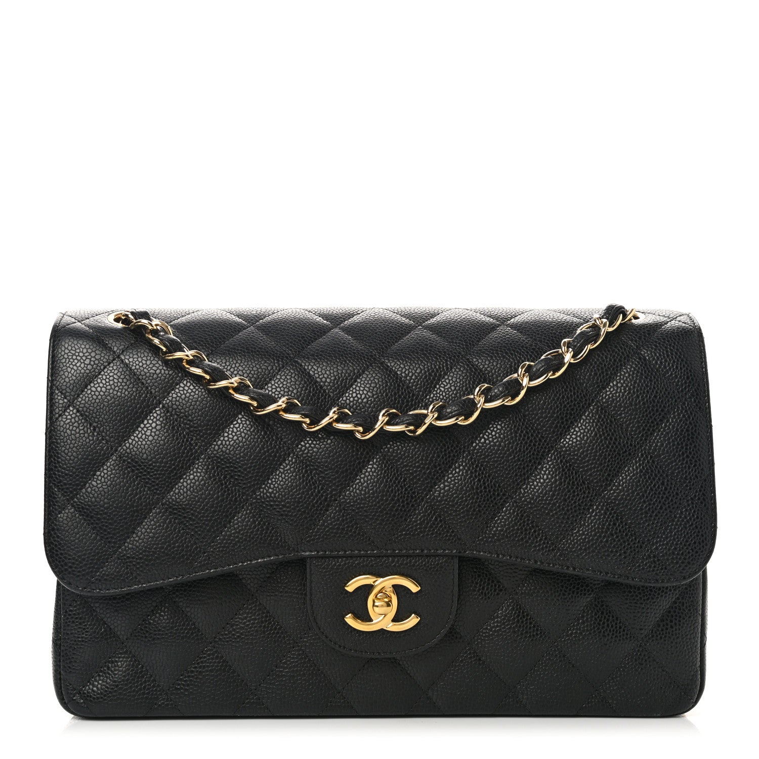 Chanel Caviar Quilted Jumbo Double Flap Black 1 of 11